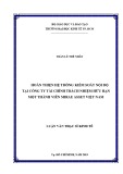 Luận văn Thạc sĩ Kinh tế: Hoàn thiện hệ thống kiểm soát nội bộ tại Công ty tài chính TNHH MTV Mirae Asset Việt Nam