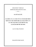 Luận văn Thạc sĩ Kinh tế: Ảnh hưởng của các nhân tố cấu thành hệ thống kiểm soát nội bộ đến hiệu quả hoạt động của các siêu thị, trung tâm thương mại tại thành phố Hồ Chí Minh