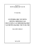 Đề tài nghiên cứu khoa học của người học: Cơ sở khoa học xây dựng chương trình đào tạo chất lượng cao trình độ đại học tại Trường Đại học Nội vụ Hà Nội