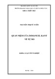 Khóa luận tốt nghiệp ngành Triết học: Quan niệm về tự do của Immanuel Kant