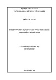 Luận văn Thạc sĩ Khoa học: Nghiên cứu ứng dụng động cơ tuyến tính cho hệ thống giảm chấn tích cực