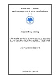 Luận văn Thạc sĩ Kinh tế: Các nhân tố ảnh hưởng đến kỳ hạn nợ - Bằng chứng thực nghiệm tại Việt Nam