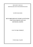 Luận văn Thạc sĩ Kinh tế: Hoàn thiện kiểm soát nội bộ tại Ngân hàng TMCP Ngoại thương Việt Nam – Chi nhánh Lâm Đồng