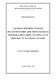 Luận văn Thạc sĩ Kinh tế: Vận dụng Thẻ cân bằng điểm (Balance Scorecard) trong đánh giá thành quả hoạt động tại Công ty cổ phần đầu tư xây dựng Cát Linh