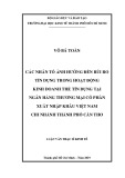 Luận văn Thạc sĩ Kinh tế: Các nhân tố ảnh hưởng đến rủi ro tín dụng trong hoạt động kinh doanh thẻ tín dụng tại Ngân hàng thương mại cổ phần Xuất nhập khẩu Việt Nam chi nhánh thành phố Cần Thơ