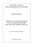 Luận văn Thạc sĩ Kinh tế: Ảnh hưởng của quan hệ chính trị đến khả năng sinh lời của doanh nghiệp - Bằng chứng thực nghiệm tại Việt Nam