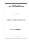 Luận văn Thạc sĩ Kinh tế: Nâng cao chất lượng dịch vụ đào tạo tại Trường đại học Kinh tế TP. Hồ Chí Minh