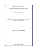 Luận văn Thạc sĩ Kinh tế: Phân tích và định giá Tập đoàn Vingroup – Công ty cổ phần (VIC)