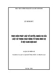 Luận án Tiến sĩ: Thực hiện pháp luật về quyền, nghĩa vụ của luật sư trong hoạt động tố tụng hình sự ở Việt Nam hiện nay