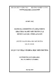 Luận văn Thạc sĩ Khoa học Môi trường: Đánh giá ảnh hưởng của hoạt động khai thác đá đến môi trường tại huyện Cao Lộc, tỉnh Lạng Sơn