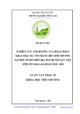 Luận văn Thạc sĩ Khoa học Môi trường: Nghiên cứu ảnh hưởng của hoạt động khai thác đá vôi trắng đến môi trường tại một số mỏ trên địa bàn huyện Lục Yên, tỉnh Yên Bái giai đoạn 2018 - 2019