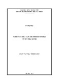 Luận văn Thạc sĩ Khoa học: Nghiên cứu khả năng thu hồi khí sinh học từ bùn thải đô thị