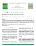 Coal energy and macroeconomic conditions