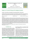 Impacts of carbon pricing on developing economies