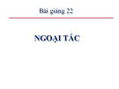 Bài giảng 22: Ngoại tác