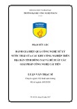 Luận văn Thạc sĩ Kỹ thuật môi trường: Đánh giá hiệu quả công nghệ xử lý nước thải của các khu công nghiệp trên địa bàn tỉnh Đồng Nai và đề xuất các giải pháp công nghệ cải tiến