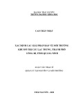 Luận văn Thạc sĩ Quản lý Tài nguyên và Môi trường: Xác định các giải pháp bảo vệ môi trường khu đô thị cầu Lạc Trung, thành phố Uông Bí, tỉnh Quảng Ninh