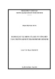 Luận văn Thạc sĩ Kinh tế: Đánh giá sự tác động của đầu tư công đến tăng trưởng kinh tế thành phố Hồ Chí Minh