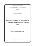 Luận văn Thạc sĩ Kinh tế: Đo lường rủi ro và tỷ suất sinh lợi các doanh nghiệp Logistics ở Việt Nam