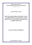 Luận văn Thạc sĩ Kinh tế: Thúc đẩy hoạt động sáp nhập và mua lại nhằm nâng cao năng lực cạnh tranh tại các Ngân hàng Thương mại cổ phần Việt Nam