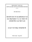 Luận văn Thạc sĩ Kinh tế: Truyền dẫn tỷ giá hối đoái vào giá nhập khẩu và các nhân tố ảnh hưởng tại Việt Nam