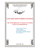 Sáng kiến kinh nghiệm Mầm non: Một số kinh nghiệm dạy trẻ biết giá trị yêu thương và chia sẻ tại trường mầm non