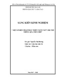 Sáng kiến kinh nghiệm Mầm non: Một số biện pháp giúp trẻ 24-36 tháng phát triển ngôn ngữ thông qua trò chơi