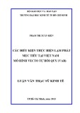 Luận văn Thạc sĩ Kinh tế: Các điều kiện thực hiện lạm phát mục tiêu tại Việt Nam – Mô hình Vecto tự hồi quy VAR