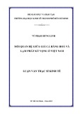 Luận văn Thạc sĩ Kinh tế: Mối quan hệ giữa giá cả hàng hóa và lạm phát kỳ vọng ở Việt Nam