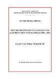 Luận văn Thạc sĩ Kinh tế: Mức độ truyền dẫn của giá dầu vào lạm phát Việt Nam giai đoạn 2001 – 2013