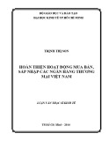 Luận văn Thạc sĩ Kinh tế: Hoàn thiện hoạt động mua bán, sáp nhập các ngân hàng thương mại Việt Nam