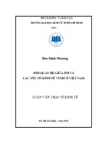 Luận văn Thạc sĩ Kinh tế: Mối quan hệ giữa FDI và các yếu tố kinh tế vĩ mô ở Việt Nam