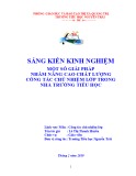 Sáng kiến kinh nghiệm Tiểu học: Một số giải pháp nhằm nâng cao chất lượng công tác chủ nhiệm lớp trong nhà trường Tiểu học