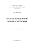 Luận văn Thạc sĩ Kinh tế: Ảnh hưởng của các yếu tố văn hóa tổ chức đến chia sẻ tri thức – Nghiên cứu tại các doanh nghiệp xây dựng Tp.Hồ Chí Minh