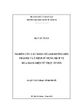 Luận văn Thạc sĩ Kinh tế: Nghiên cứu các nhân tố ảnh hưởng đến thái độ và ý định sử dụng dịch vụ mua hàng điện tử trực tuyến