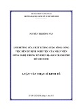 Luận văn Thạc sĩ Kinh tế: Ảnh hưởng của chất lượng cuộc sống công việc đến dự định nghỉ việc của nhân viên công nghệ thông tin trên địa bàn thành phố Hồ Chí Minh