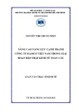 Luận văn Thạc sĩ Kinh tế: Nâng cao năng lực cạnh tranh công ty Damco Việt Nam trong giai đoạn hội nhập kinh tế toàn cầu
