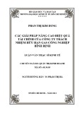 Luận văn Thạc sĩ Kinh tế: Các giải pháp nâng cao hiệu quả tài chính tại Công ty TNHH Gas Công Nghiệp Bình Định