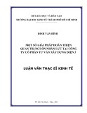 Luận văn Thạc sĩ Kinh tế: Một số giải pháp hoàn thiện quản trị nguồn nhân lực tại Công ty cổ phần Tư vấn xây dựng điện 3