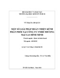 Luận văn Thạc sĩ Kinh tế: Một số giải pháp hoàn thiện kênh phân phối tại Công ty TNHH Thương Mại Gas Bình Minh