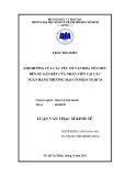 Luận văn Thạc sĩ Kinh tế: Ảnh hưởng của các yếu tố văn hóa tổ chức đến sự gắn kết của nhân viên tại các Ngân hàng thương mại cổ phần TP.HCM