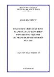 Luận văn Thạc sĩ Kinh tế: Hoạch định chiến lược kinh doanh của Ngân hàng TMCP Công thương Việt Nam – Chi nhánh Tp.Hồ Chí Minh từ nay đến năm 2020
