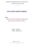 Sáng kiến kinh nghiệm THCS: Hướng dẫn học sinh phương pháp giải bài toán so sánh phân số lớp 6