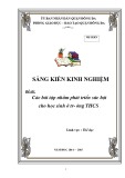 Sáng kiến kinh nghiệm THCS: Các bài tập phát triển sức bật cho học sinh ở trường THCS