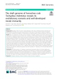 The draft genome of horseshoe crab Tachypleus tridentatus reveals its evolutionary scenario and well-developed innate immunity