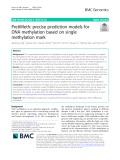 PretiMeth: Precise prediction models for DNA methylation based on single methylation mark