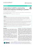 A generative model for constructing nucleic acid sequences binding to a protein