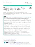 Whole genome sequencing of Borrelia miyamotoi isolate Izh-4: Reference for a complex bacterial genome