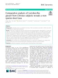 Comparative analysis of Lactobacillus gasseri from Chinese subjects reveals a new species-level taxa