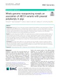 Whole genome resequencing reveals an association of ABCC4 variants with preaxial polydactyly in pigs